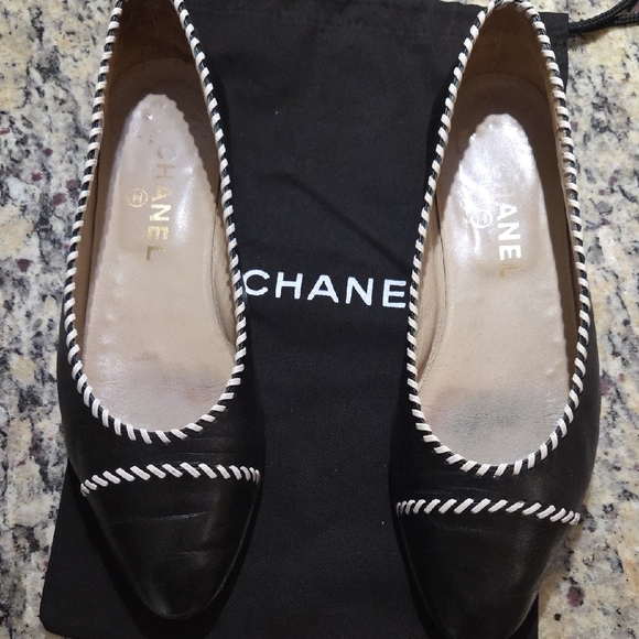 CHANEL Shoes - Chanel Black and White Women's Flats